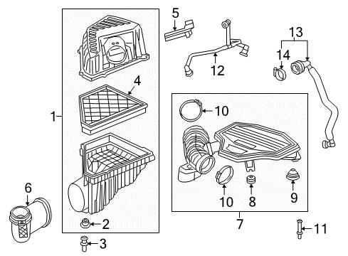 2017 GMC Acadia Air Intake Diagram