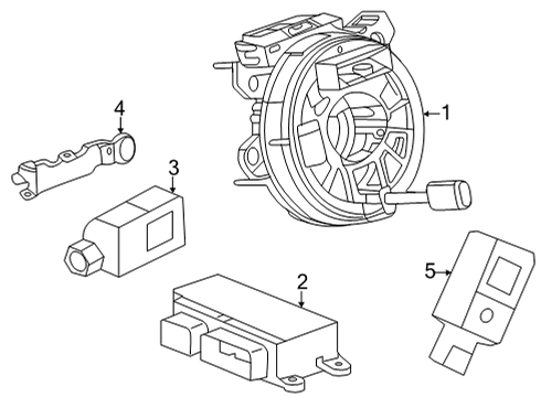 2022 Cadillac CT4 Passenger Discriminating Sensor, Front Passenger Side Diagram for 86825887