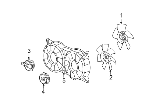 2010 Cadillac STS Cooling System, Radiator, Water Pump, Cooling Fan Diagram 6 - Thumbnail