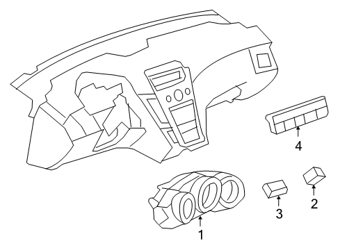 2013 Cadillac CTS Instruments & Gauges Diagram 1 - Thumbnail