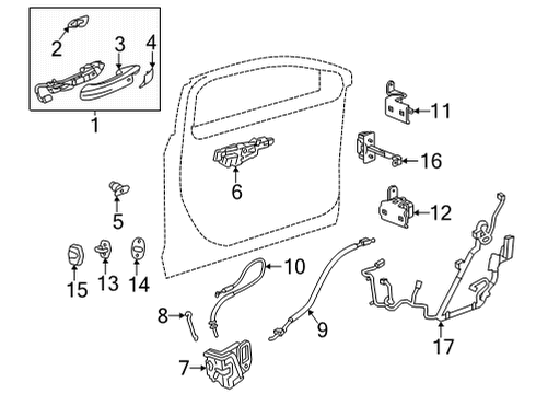 2022 Cadillac CT5 Front Door Diagram
