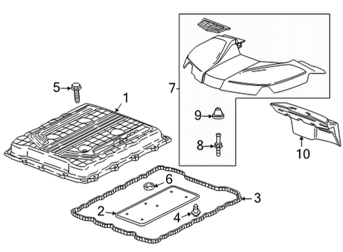 2022 Cadillac CT5 Engine Appearance Cover Diagram