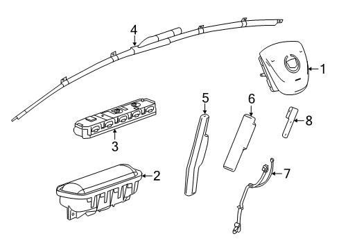 2015 Cadillac ATS Clockspring Diagram for 84313915