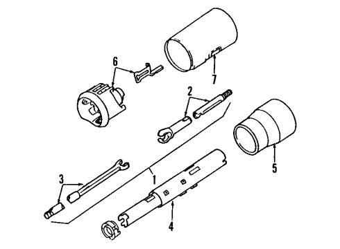 1991 Cadillac Seville Steering Column & Wheel Diagram