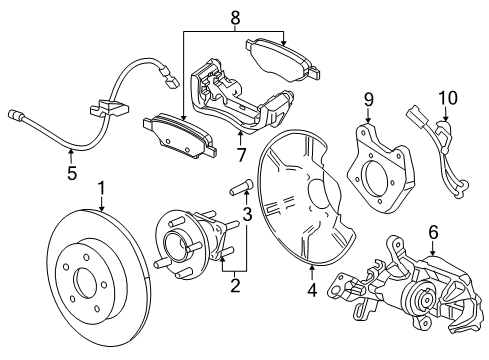 2019 Chevy Cruze Brake Components Diagram
