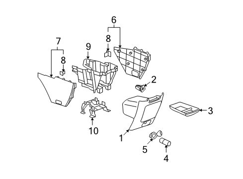 2008 Chevy Uplander Front Console Diagram