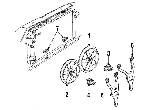 2002 Cadillac Eldorado Cooling System, Radiator, Water Pump, Cooling Fan Diagram