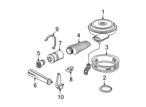 1995 GMC C3500 Air Intake Diagram