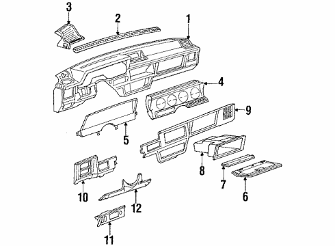 1987 Buick Skyhawk Mirror Inside, Black, Rear Diagram for 22570023