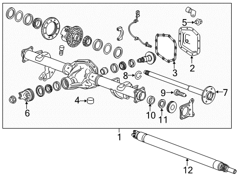 2022 GMC Canyon Axle Housing - Rear Diagram