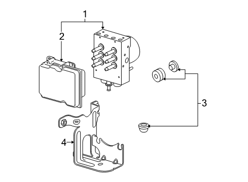 2012 Cadillac Escalade ESV ABS Components Diagram