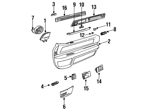 1988 Buick Reatta Speaker Diagram for 88999231