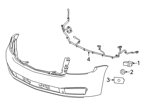 2020 Chevy Tahoe Harness, Front Diagram for 84421360