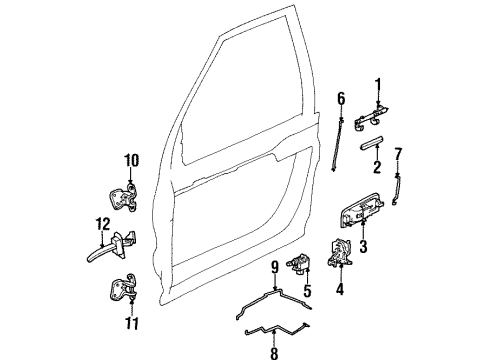 1993 Saturn SC1 Front Door Diagram
