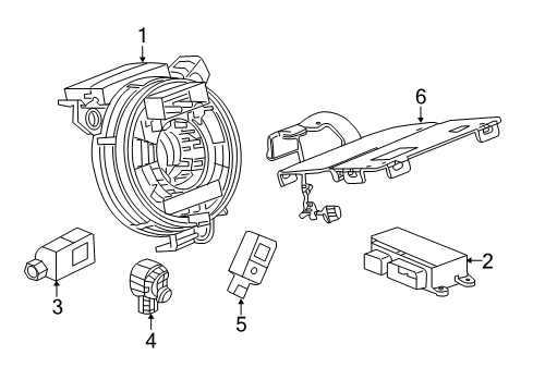 2020 Buick Regal TourX Air Bag Components Diagram