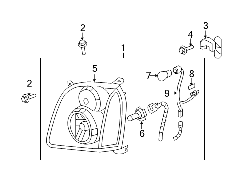 2012 GMC Yukon XL 1500 Bulbs Diagram