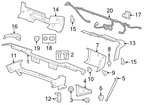 2007 Chevy Silverado 2500 HD Rear Bumper Diagram