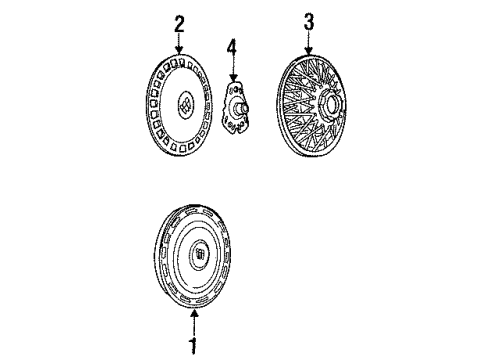 1993 Buick Century Wheel Covers & Trim Diagram