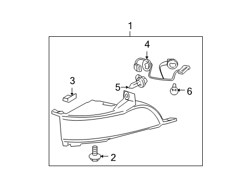 2011 Cadillac DTS Bulbs Diagram