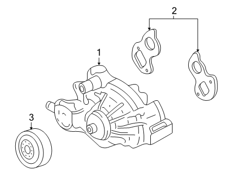 2014 GMC Yukon Cooling System, Radiator, Water Pump, Cooling Fan Diagram 1 - Thumbnail