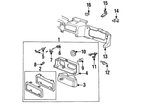 1991 Oldsmobile Cutlass Calais Bulbs Diagram