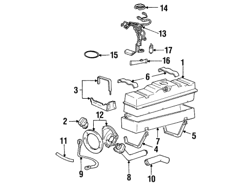 1994 GMC C3500 Diesel Fuel Supply Diagram