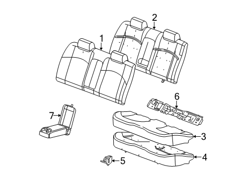 2005 Buick LaCrosse Rear Seat Components Diagram