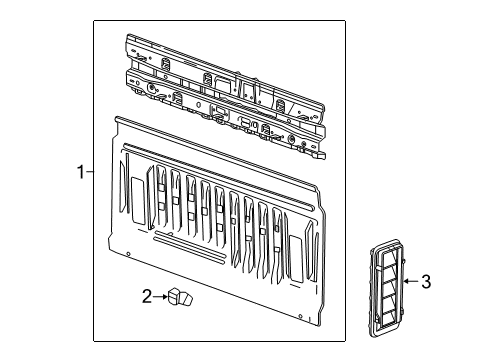 2022 GMC Canyon Back Panel Diagram