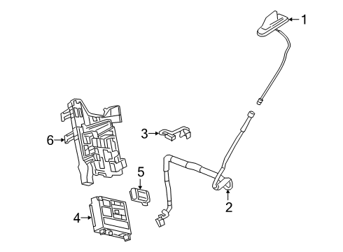 2023 Chevy Silverado 1500 Communication System Components Diagram