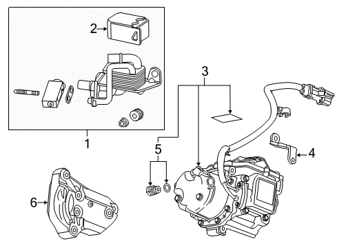 2016 Cadillac ELR A/C Condenser, Compressor & Lines Diagram