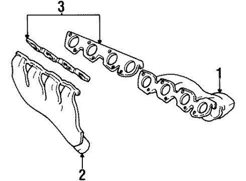 1999 Oldsmobile Aurora Exhaust Manifold Diagram