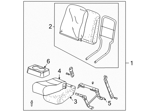 2004 GMC Yukon XL 1500 Front Seat Components Diagram 1 - Thumbnail