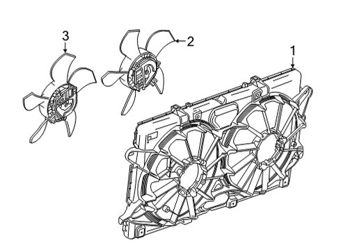 2022 GMC Yukon Cooling System, Radiator, Water Pump, Cooling Fan Diagram