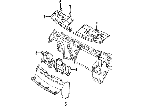 1987 Chevy Corsica Splash Shields Diagram