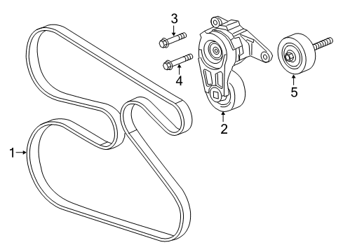 2022 Buick Enclave Belts & Pulleys Diagram
