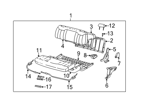 1996 GMC C2500 Seat Support, Passenger Side Diagram for 15680822