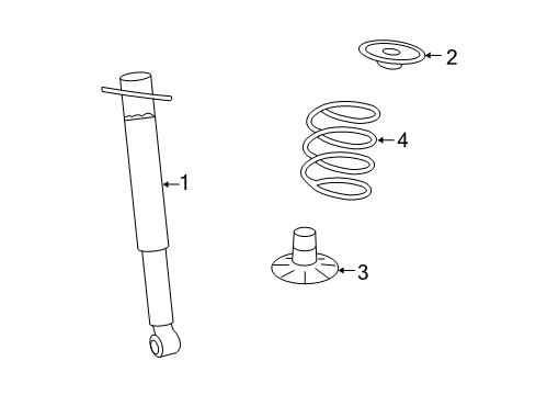 2008 Saturn Aura Shocks & Components - Rear Diagram
