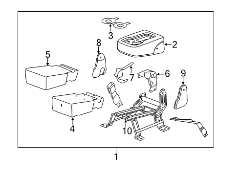 2013 Chevy Silverado 2500 HD Front Seat Components Diagram 2 - Thumbnail