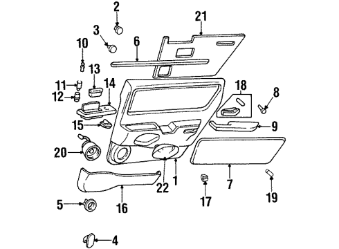 1999 Oldsmobile Aurora Front Door Diagram
