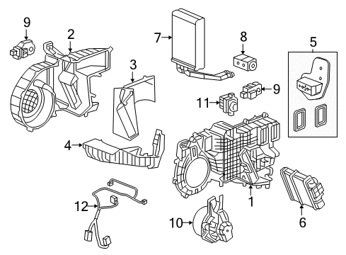 2019 Cadillac CT6 Suction & Discharge Hose Assembly Diagram for 84030539
