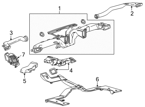 2017 GMC Yukon Ducts Diagram