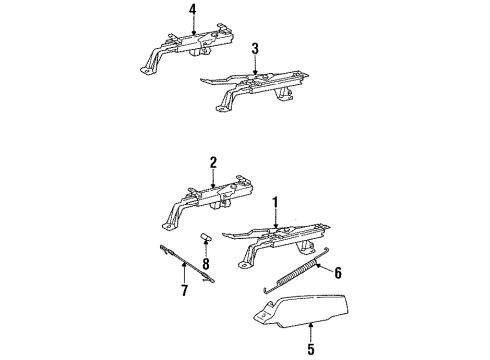1994 Chevy Cavalier Seats & Track Components Diagram
