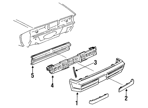 1991 Pontiac Firebird Rear Bumper Diagram