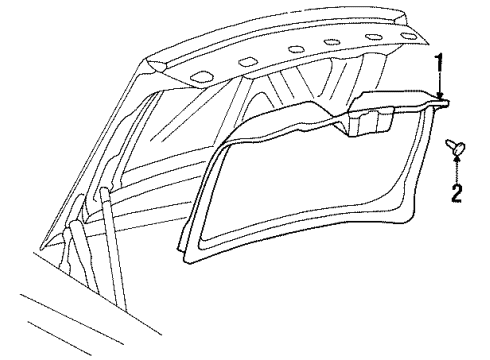 1999 Oldsmobile Aurora Interior Trim - Trunk Lid Diagram