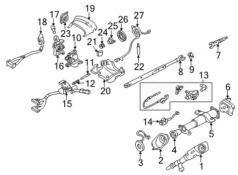 2005 Chevy Astro Turn Signal Switch Diagram for 26108513