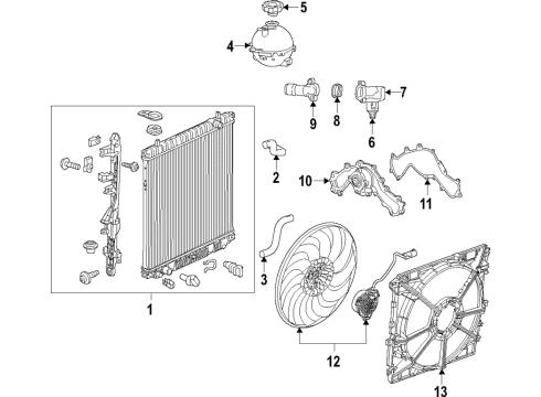 2018 Cadillac XT5 Fan & Motor Diagram for 23419653