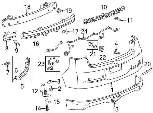 2012 Chevy Volt Rear Bumper Diagram