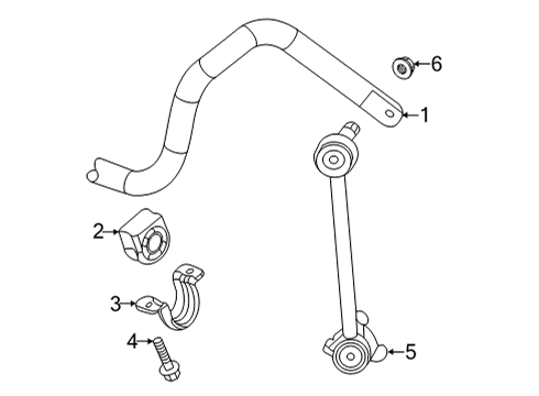 2021 Chevy Silverado 2500 HD Stabilizer Bar & Components - Front Diagram
