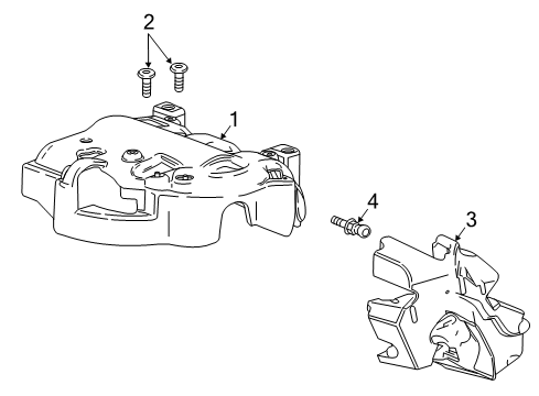 2022 Cadillac XT5 Engine Appearance Cover Diagram