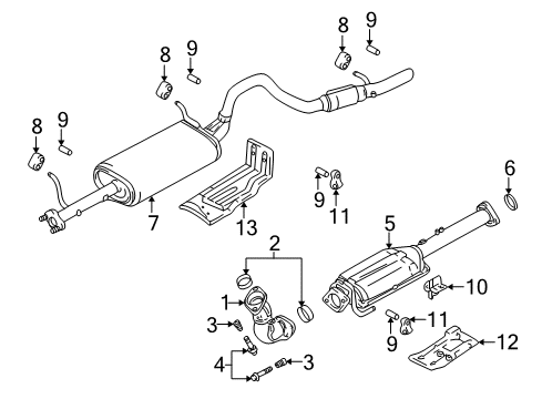 2002 Chevy Tracker Exhaust Components Diagram